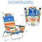 2-Pack 5-Position Folding Backpack Beach Reclining Chairs with Pillow